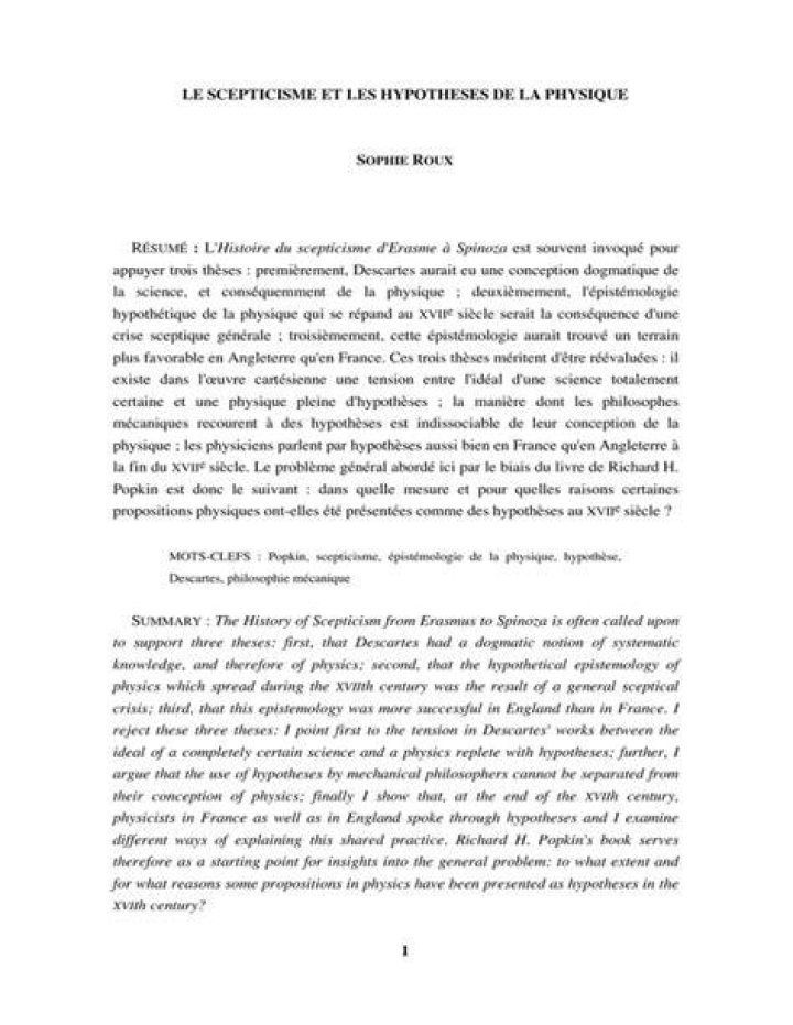 Scepticisme et d&eacute;voilement de la v&eacute;rit&eacute;
